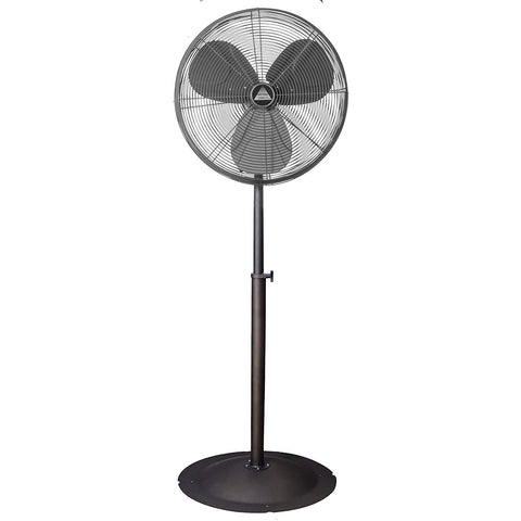 Indoor/Outdoor 24" Oscillating Pedestal Fan for Wet Locations (Oil Rubbed Bronze)