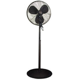 Indoor/Outdoor 24" Oscillating Pedestal Fan for Wet Locations (Oil Rubbed Bronze)