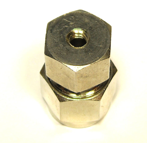 1/4"  End Nozzle Compression Fitting Nickel Plated Brass (C1NE)