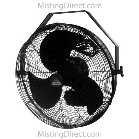 18" Misting Fan Mist Ring and Ruby Nozzles. Color:Black